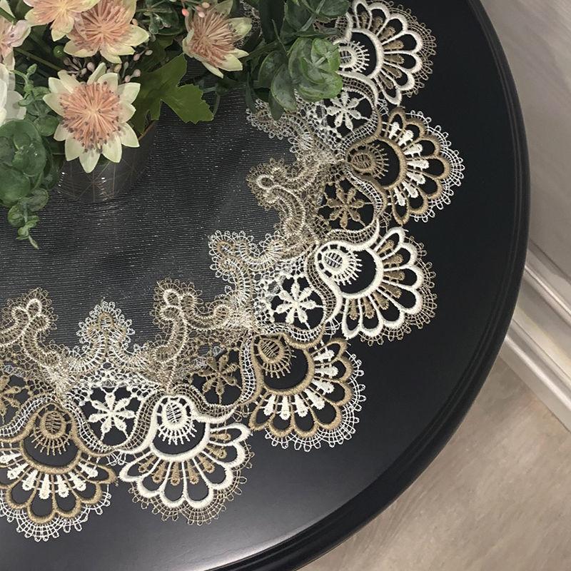 Table Cloth Round Retro Pastoral Lace Elegant Design Cover Banquet Anti-dirty Decoration Home Textile Popular Ins Living Room