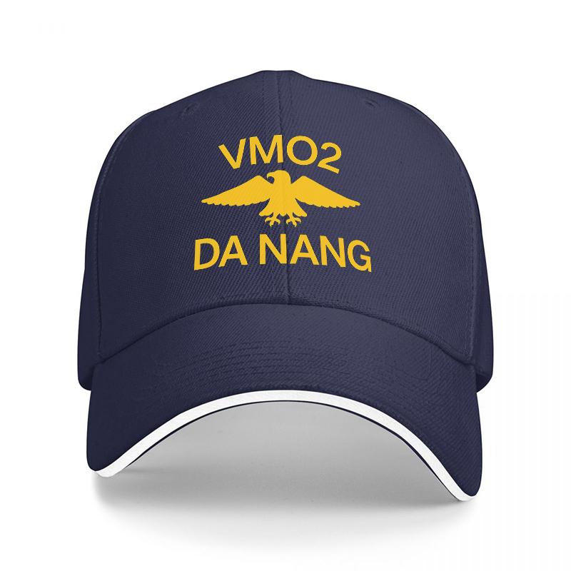

VMO DA NANG EAGLE LOGO BASEBALL CAP BLACK WITH GOLD EMBROIDERY CLASSIC FIT ADJUSTABLE HAT FOR Unisex AND Women Adjustable