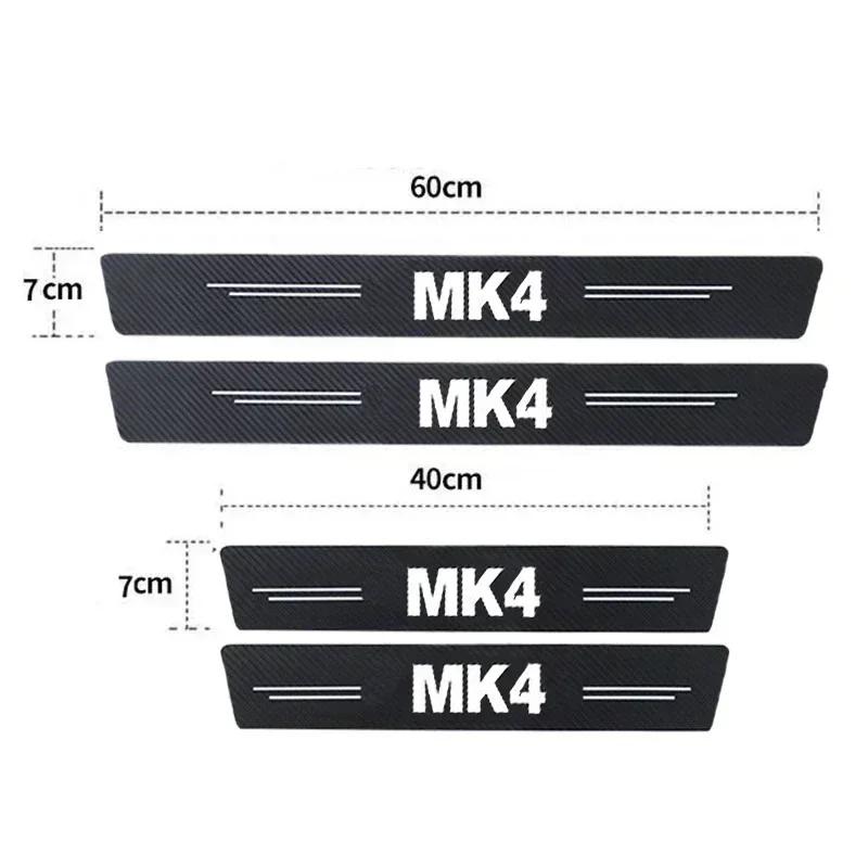 ASGBH1 For Volkswagen VW MK4 Logo Luminous Auto Door Sill Protect Decals Anti Scratching, Car Threshold Strip Welcome Pedal Sticker