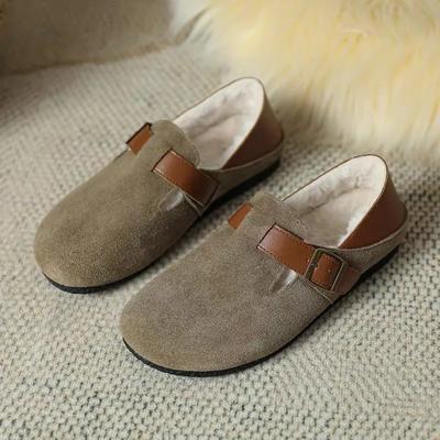 Schuhe für Damen 2024 Marke Schnallenriemen Damen Ballerinas Outdoor Casual Ballerinas Damen Gemischte Farben Runde Zehen Weiche Sohle Damenschuhe
