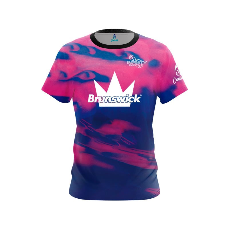 New Men Brunswick Rainbow Confetti Party Bowling Jersey Short Sleeve Performance Sports Tee Casual Streetwear Tops