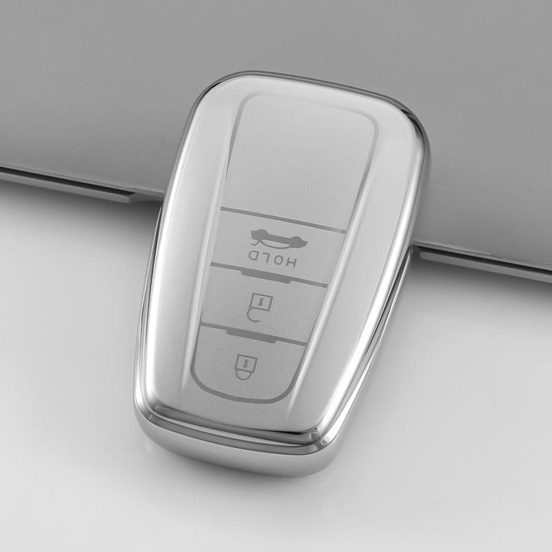 

Чехол для ключа Toyota RAV4 Camry Corolla Avalon - Серебристый песок