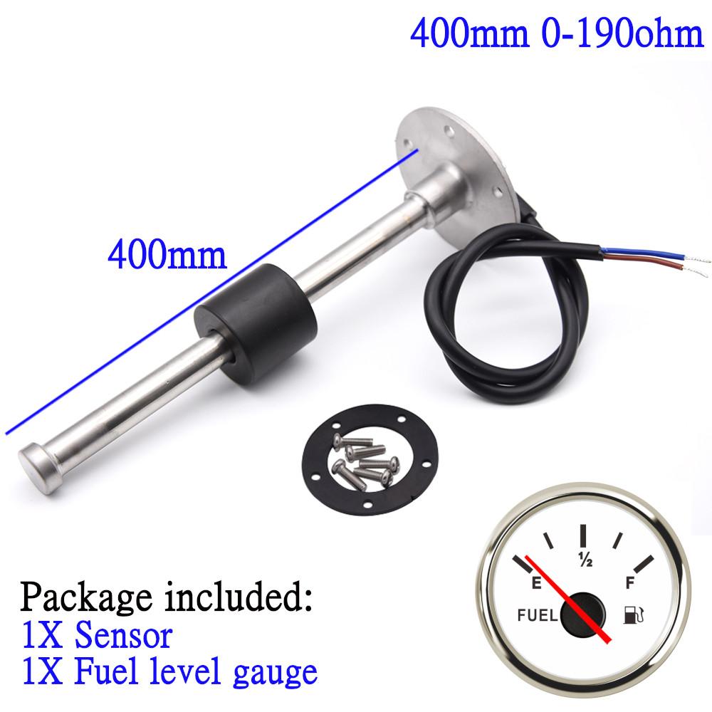 Fuel Sensor 100/125/200/225/275mm 0-190ohm Marine Digital Fuel Gauge with Sensor Fit Car Truck Boat Yacht Fuel Sender Unit 9-32V
