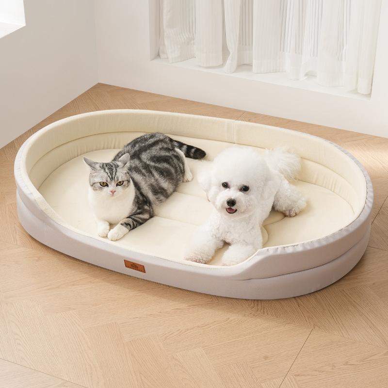 Dog Pet Beds Square Dog Bed For Large Dogs Dog Sofa Beds Waterproof Customized Pet Bed Inner Pad Washable Puppy Kennel Accessory