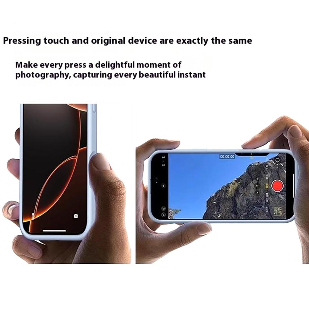 For iPhone 14/13 Case Ultra Thin Liquid Silicone+PC Anti-Scratch Phone Cover