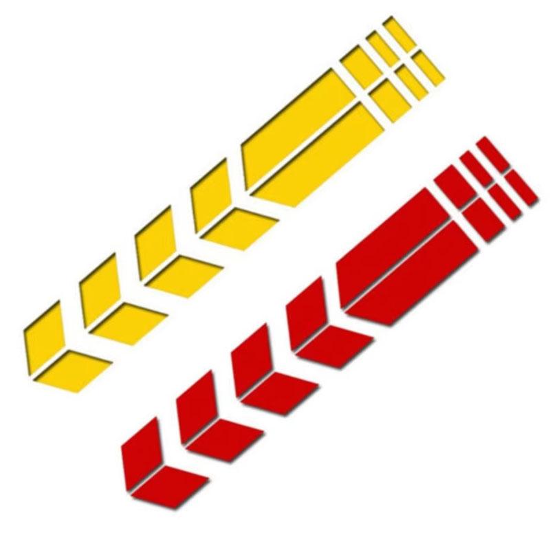 1-3pcs Motorcycle Arrow Stripe  Fender Universal Waterproof Oilproof Reflective Motorbike Reflective Tape Decal Moto Accessories