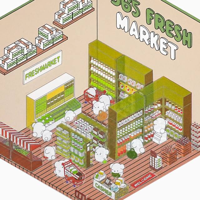 3D Landscaping Stickers Cartoon Miniature Scene DIY Cabin Scene Stacking And Pasting Hand Account Stationery Gift For Kid Child