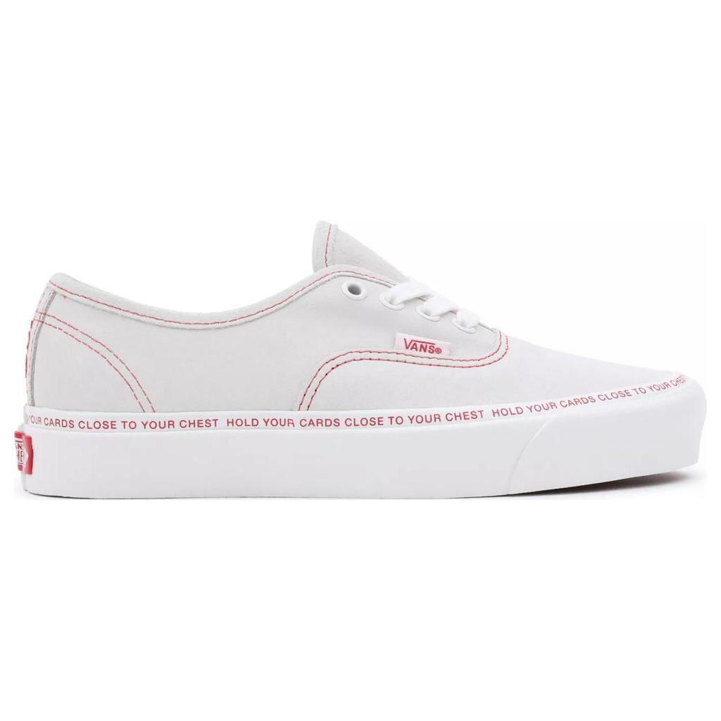 Vans Authentic 44 Dx Low Top Skate Shoes Unisex Sneakers White Red VN0A4BVYOFW