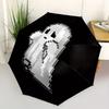 1pc Ghost Spirit Automatic Open/close Folding Compact Umbrella, 8-Rib Sturdy Canopy, Lightweight Portable, Everyday Use, Gift, Outdoor Umbrella, Trave