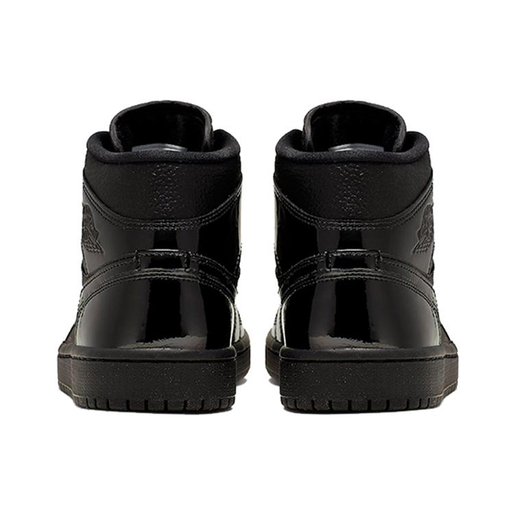 Jordan 1 Mid Patent Triple Black Women's BQ6472-003
