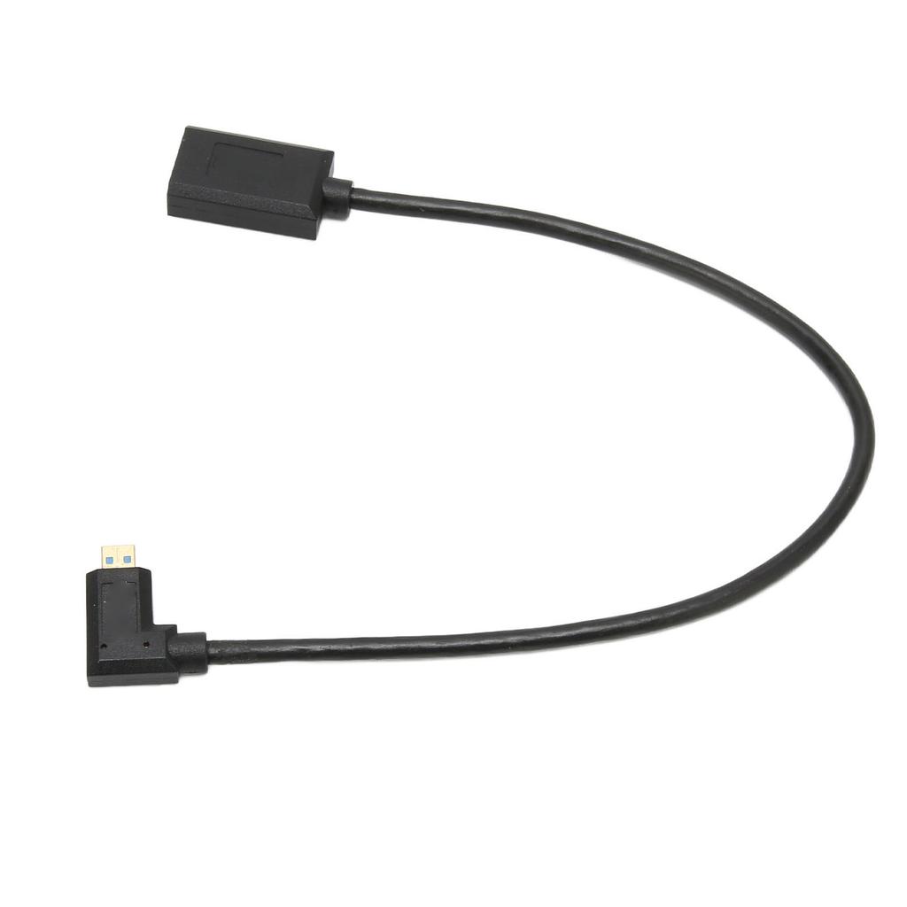 8K 60Hz Micro HD Multimedia Interface Cable Right Elbow Micro HD Multimedia Interface Male to