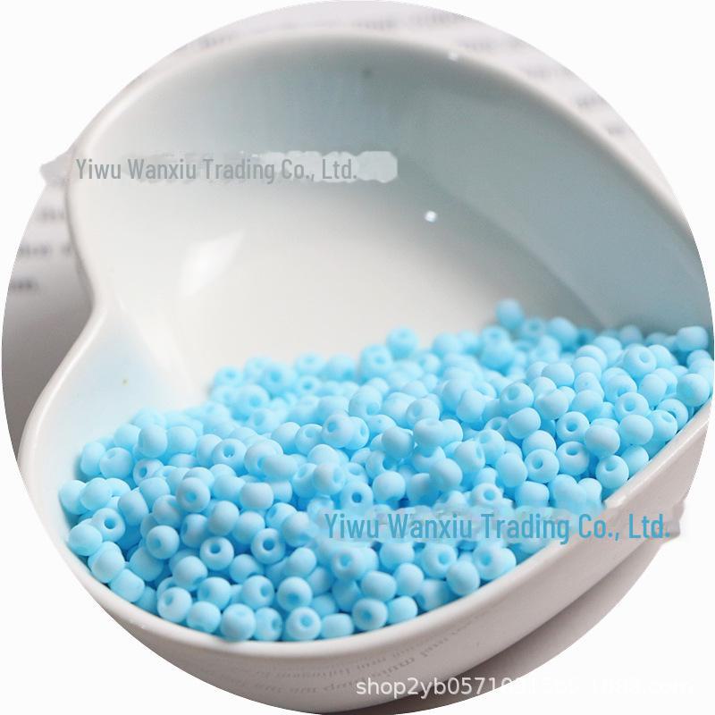 El Yapımı DIY Çocuk Kolye ve Bilekliği için Yüksek Kaliteli 3/4mm Buzlu Düz Renk Cam Pirinç Boncuklar