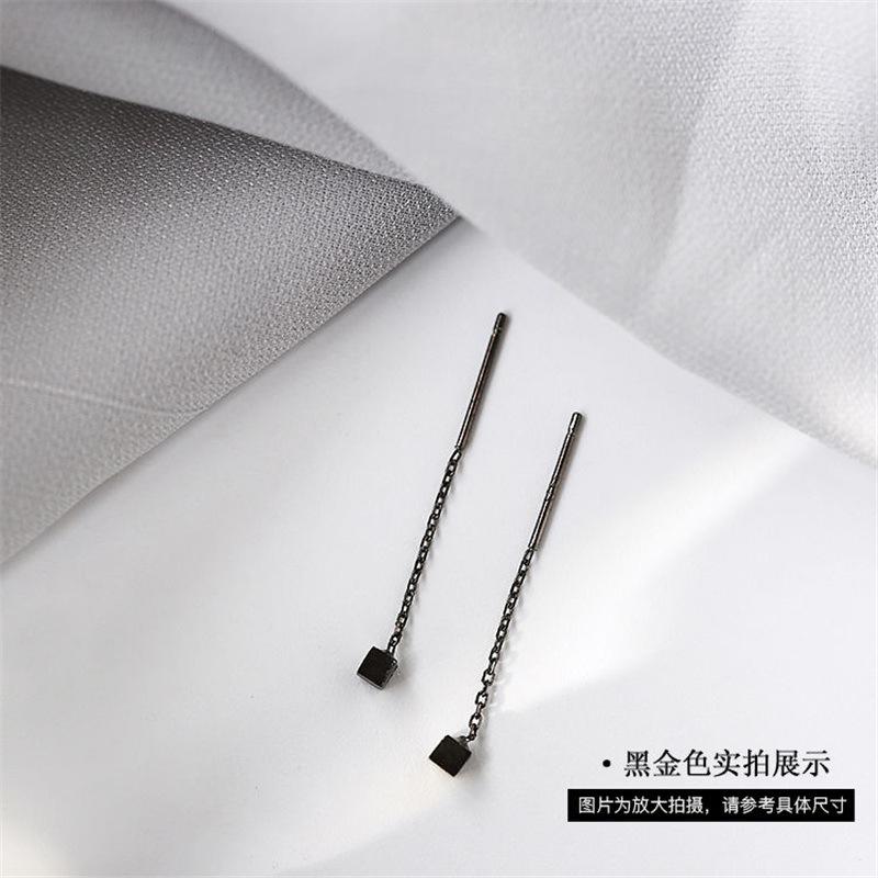 White Faux Pearl Dangle Earrings Elegant Minimalist Chain Design Delicate Wedding Bride Accessories Female Gift