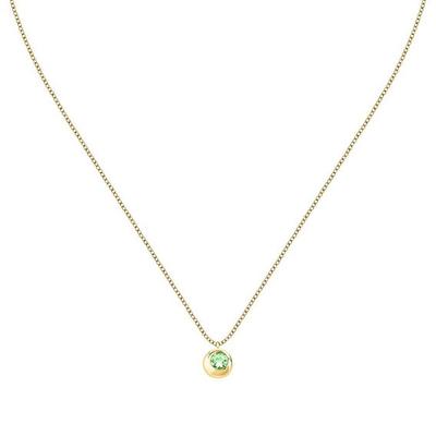 Tesori Collar de Plata 925 Tono Oro y Verde SAXN05 Para Mujer