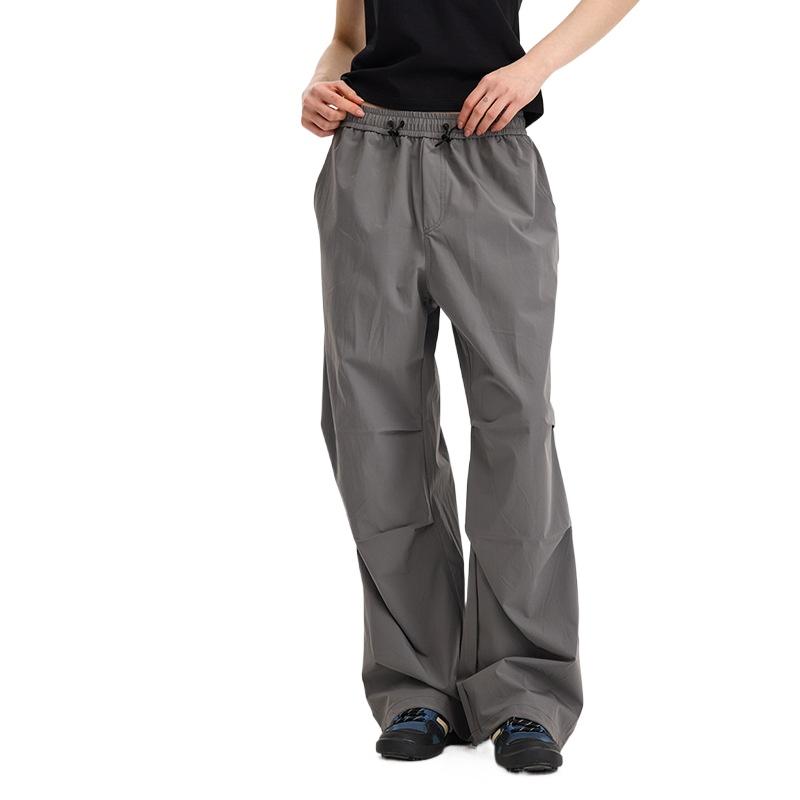 Ladies' Lightweight Waterproof Quick Drying Sun Protection Parachute Pants for Outdoor Hiking and Mountaineering, Loose American Casual Work Pants