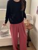 2026 Women's Fine Wool Round Neck Long Sleeve Loose Sweater for Autumn/Winter