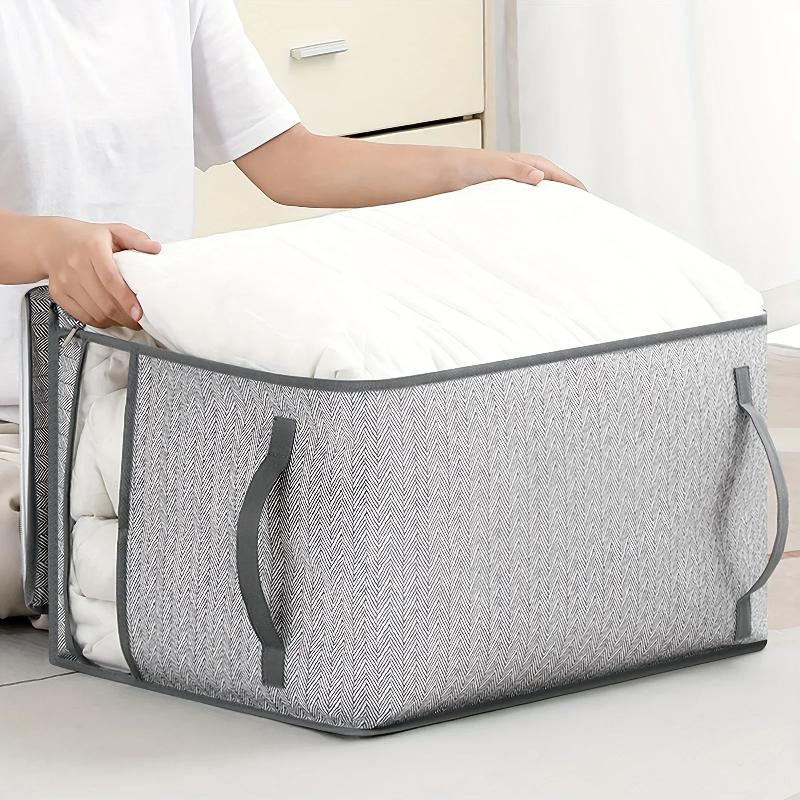 Storage Bag Placed On The Cabinet, With A Handle, Perspective Window, Super Large Capacity, For Clothes, Quilts, Blankets