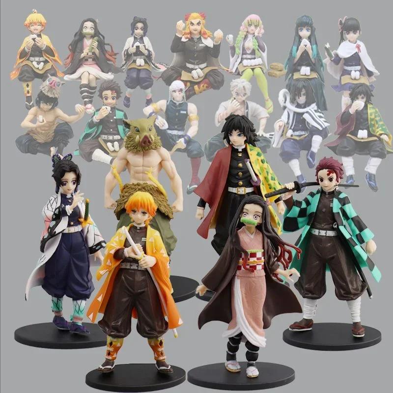 16 Anime Devil Killer Ghostbusters Character Kamado Tanjirou Action Character Agatsuma Zenitsu Nezuko Warrior PVC Model Toys