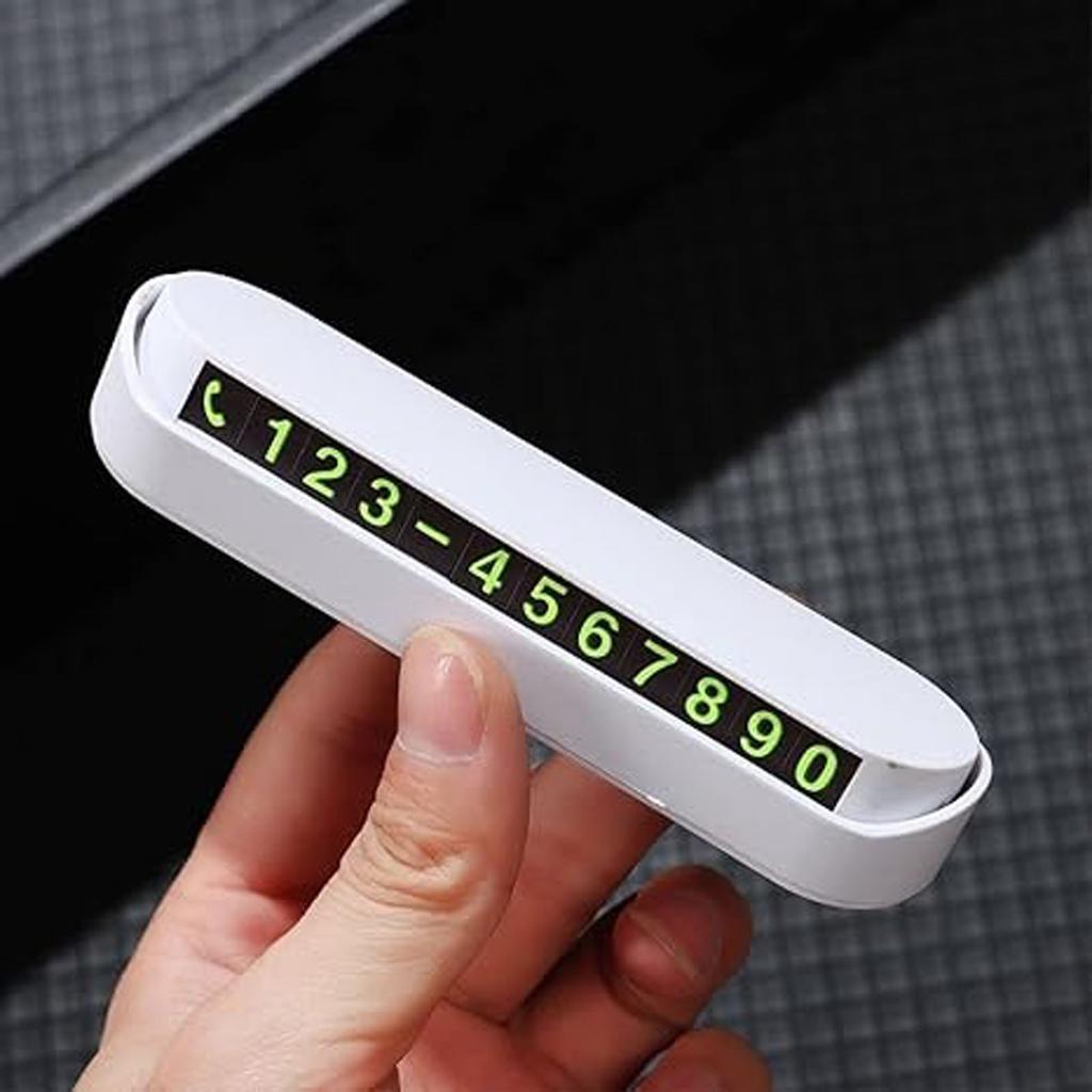 Temporäre Parkkarte für das Auto, Parkschild mit Telefonnummer, Verstecktes Telefonnummernschild für das Armaturenbrett, Parknummer für das Auto