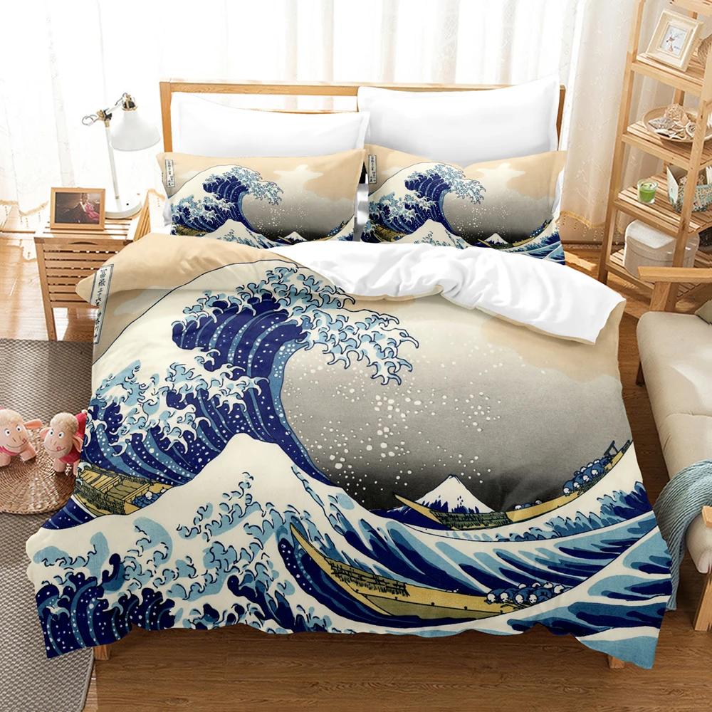 Van Gogh Oil Painting Bedding Set Queen King Size Bedroom Decor Quilt Cover And Pillowcase 2/3 Pcs Home Textile