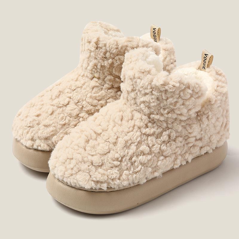 Women's and Men's Non-Slip Winter Cotton Slippers - Warm, Thick Sole, Full Coverage for Indoor Use