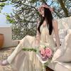 Neck Collar Sling Fairy Cake Long Dress Fairy Thin Temperament Vacation Dress Vacation Dress