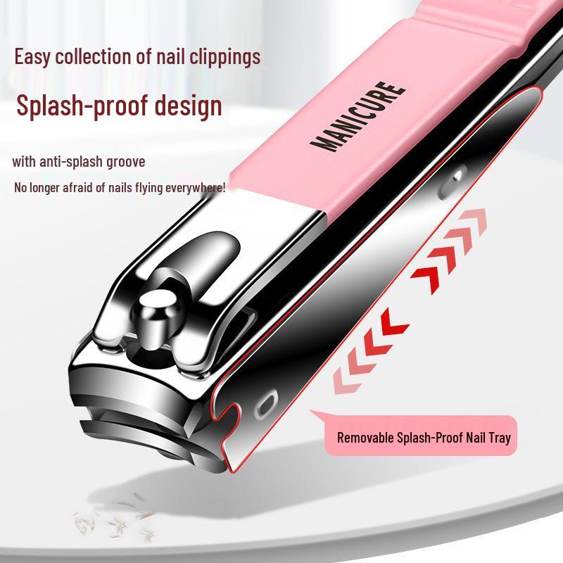 Portable 6-Piece Nail Clipper Set with Anti-Splash Design and Nail Decoration Tools