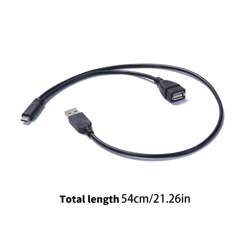 USB C to USB Female and Male OTG Adapter Cable with Charging Function for Phones Tablets for Mouse Keyboards Disk