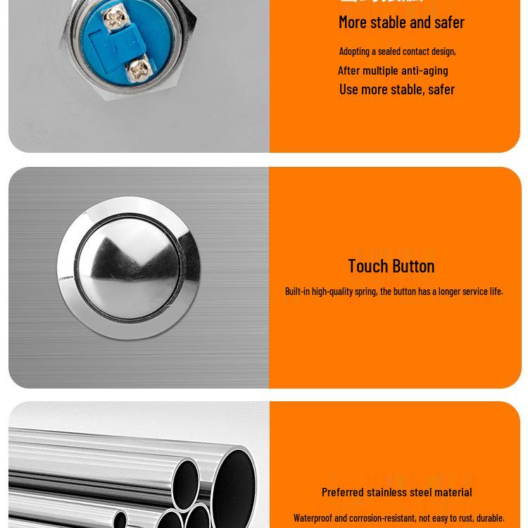 Stainless Steel Elevator Exit Switch: 86 Type Automatic Reset for Access Control