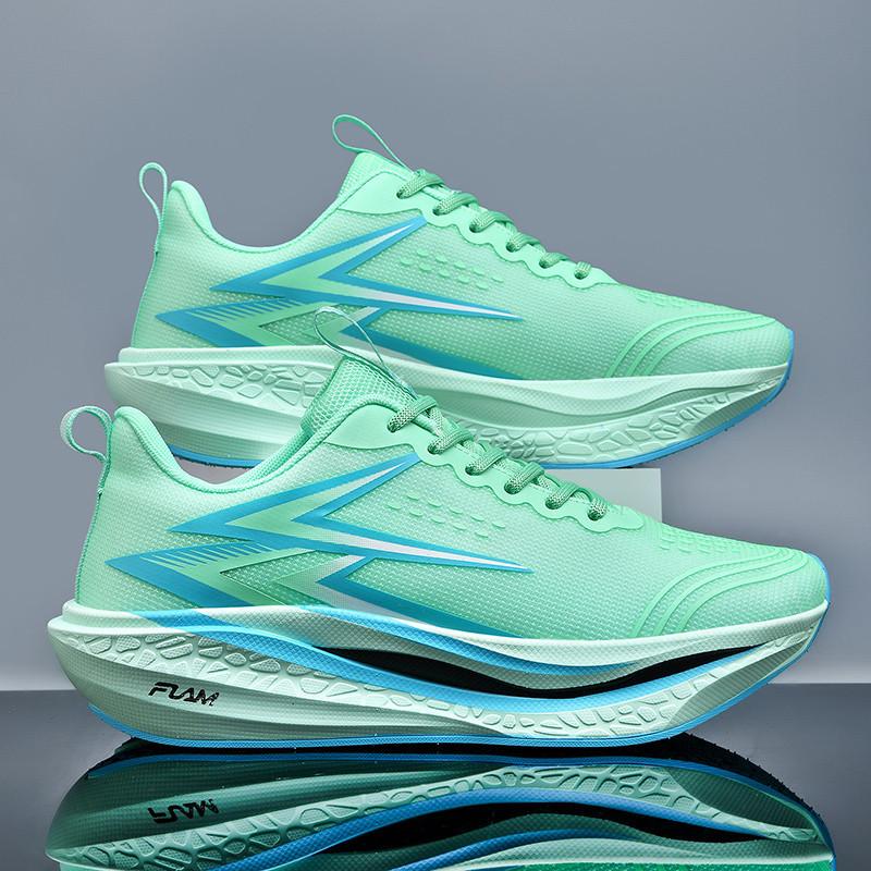 Running shoes large size flying carbon board marathon full palm carbon board racing side training sneakers