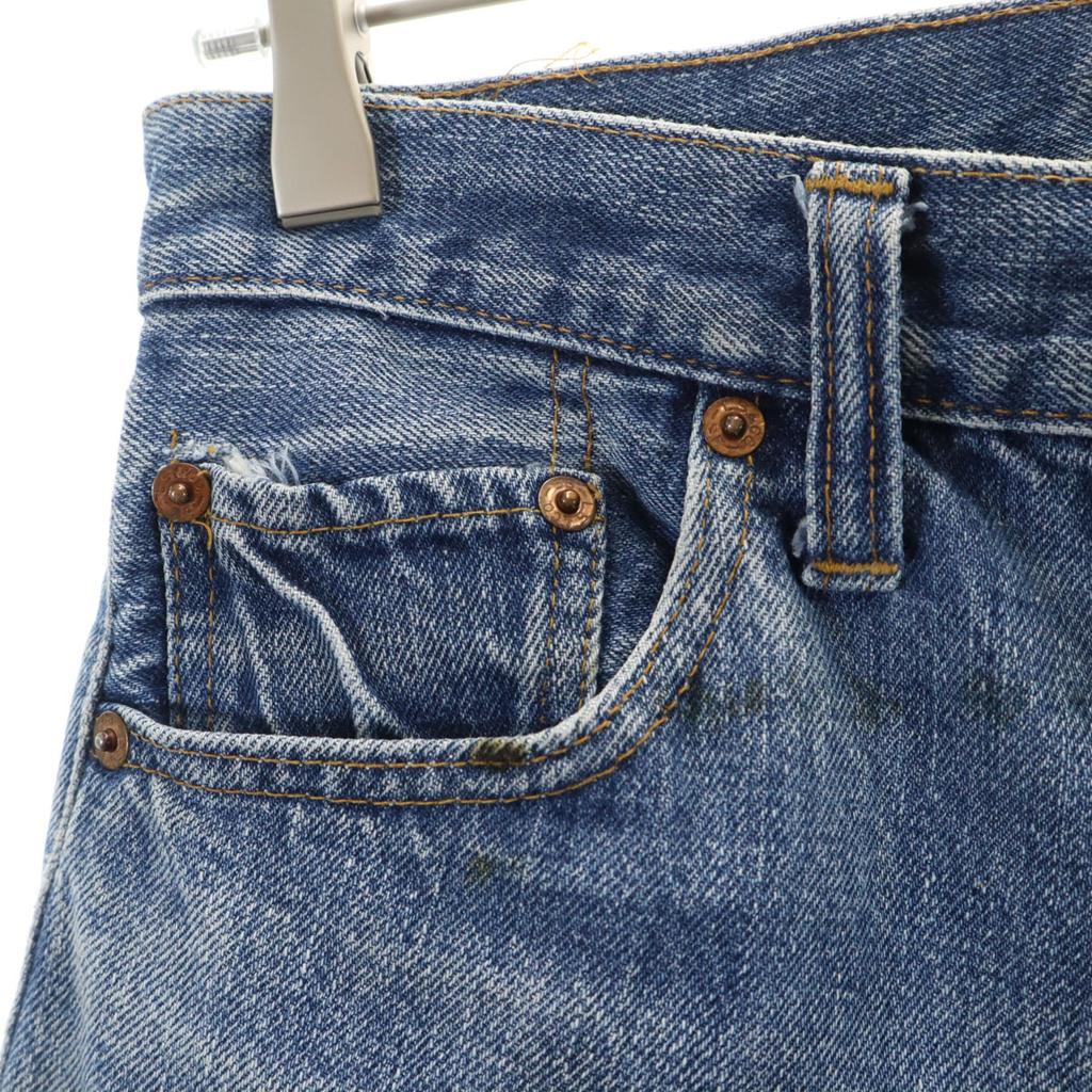 Levi's 70s Red Selvedge 66 Early Small E Vintage Button Back 6 Denim Pants Women Used