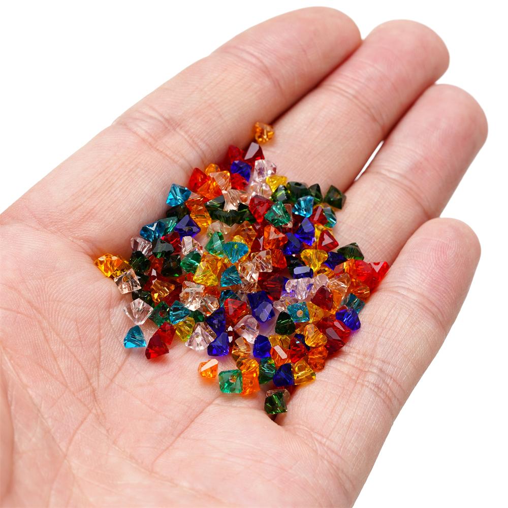A string 4mm 6mm Irregular Crystal Glass Beads Necklace Czech Rondelle Loose Beads For DIY Jewelry Bracelet Making Accessories