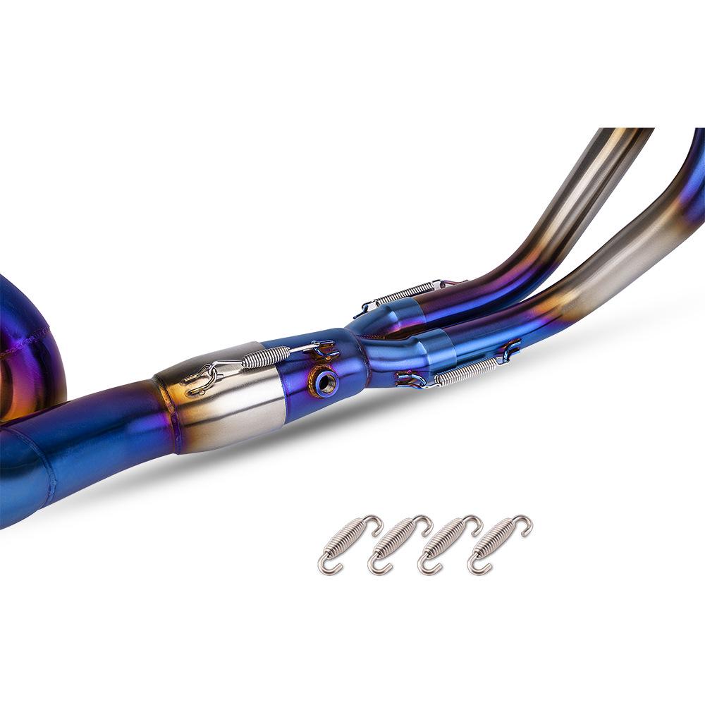 MT07 Exhaust Modification: Stainless Steel Titanium Alloy Front Pipe (2014-2023)