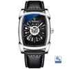 CHENXI Automatic Mechanical Watch for Men Tonneau Shape Skeleton Dial Waterproof Square Wristwatch relojes para hombres