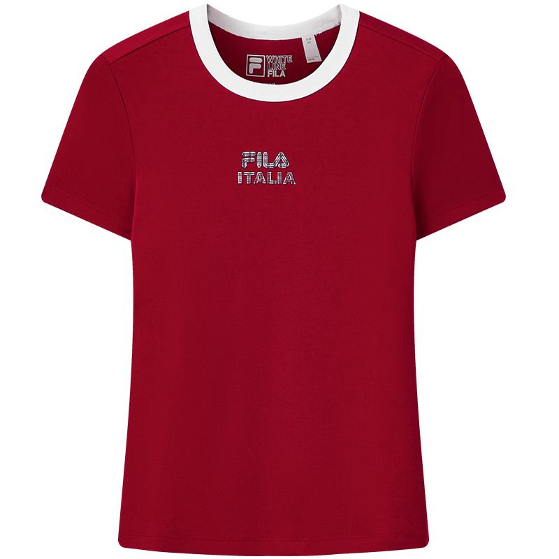 FILA Women s Slim Fit Knit Short Sleeve T-Shirt S