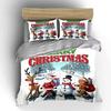 Merry Christmas Cartoon Set Bedding Duvet Cover Set Duvet Cover Pillowcases  (1*Duvet Cover 2*Pillowcases, Without Duvet Insert)
