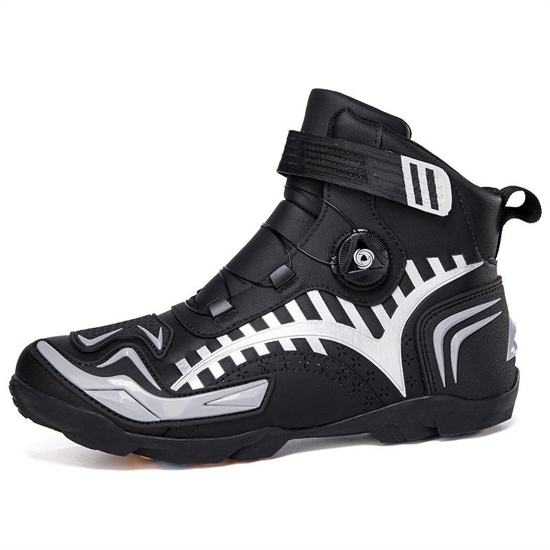 Stivali da Moto da Uomo per Tutte le Stagioni - Scarpe alla Caviglia per Fuoristrada e Corse