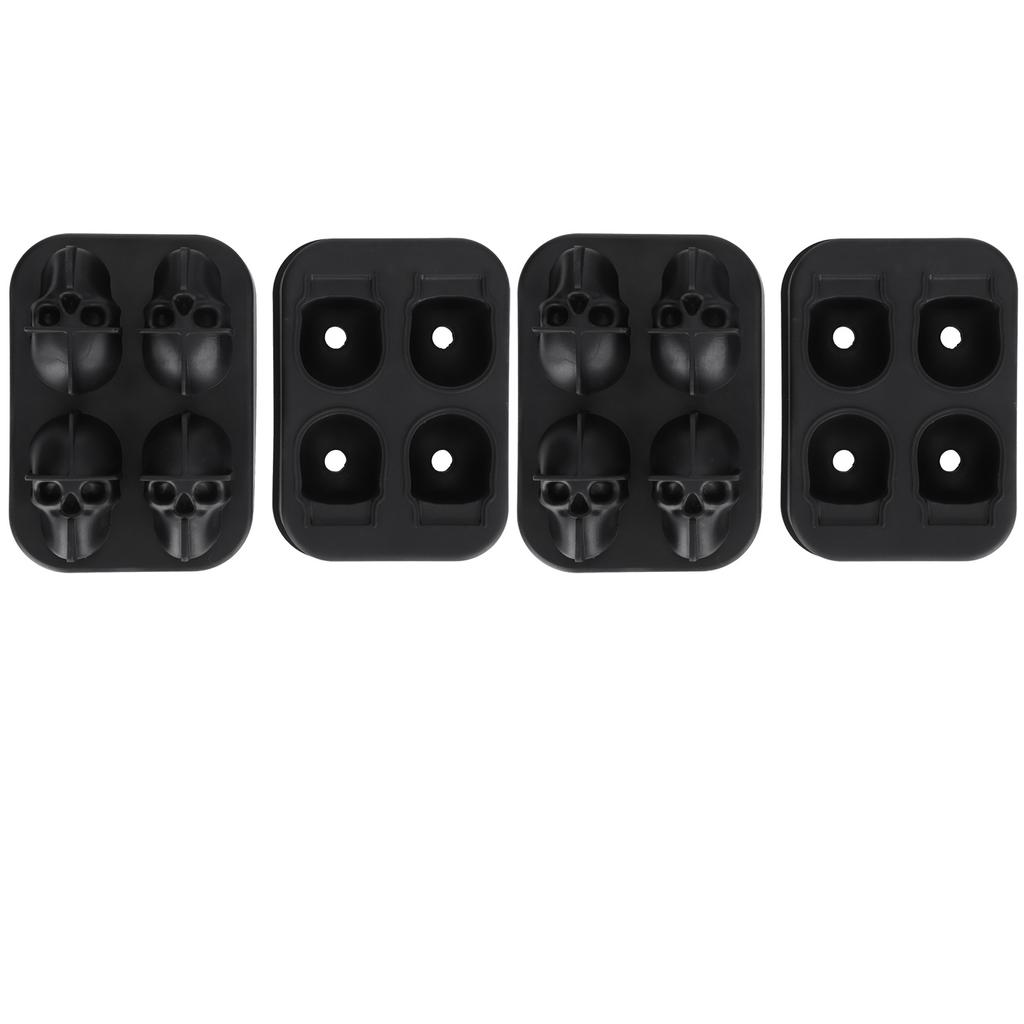 2Pcs Ice Mold Skull Shape Silicone Ice Cubes Tray for Cake Candies Kitchen Baking Tool