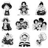10/30/50/100pcs Anime ONE PIECE Black White Stickers Cartoon Graffiti Decals DIY Scrapbook Helmet Suitcase Car Cool Sticker Toys