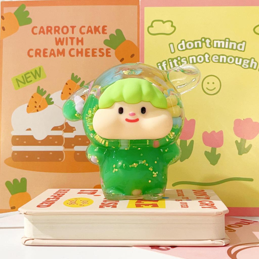 Marshmallow Puppy Night Glow Cartoon Liquid Sand Oil Filled Ornament Blind Bag