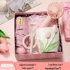 Business Gift Set with Ceramic Mug, Umbrella & Fan