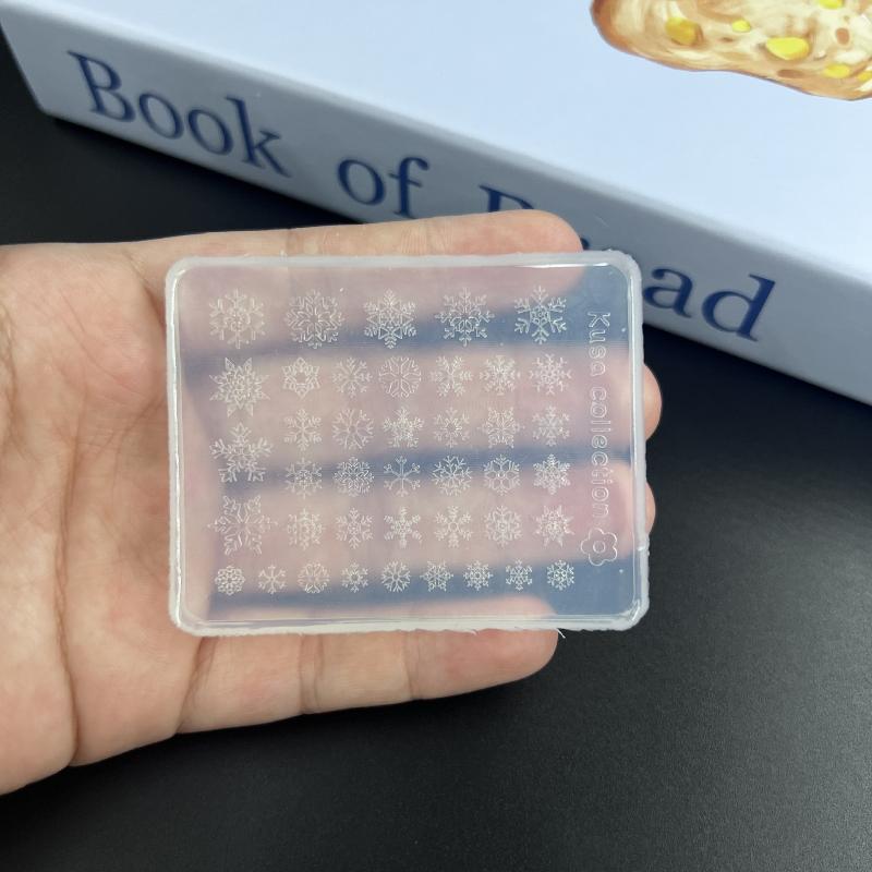 Retro Pattern 3D Silicone Nail Mold Diy Weaving Sweaters Bows Flower Design Transparent Nail Template Nail Art Decoration