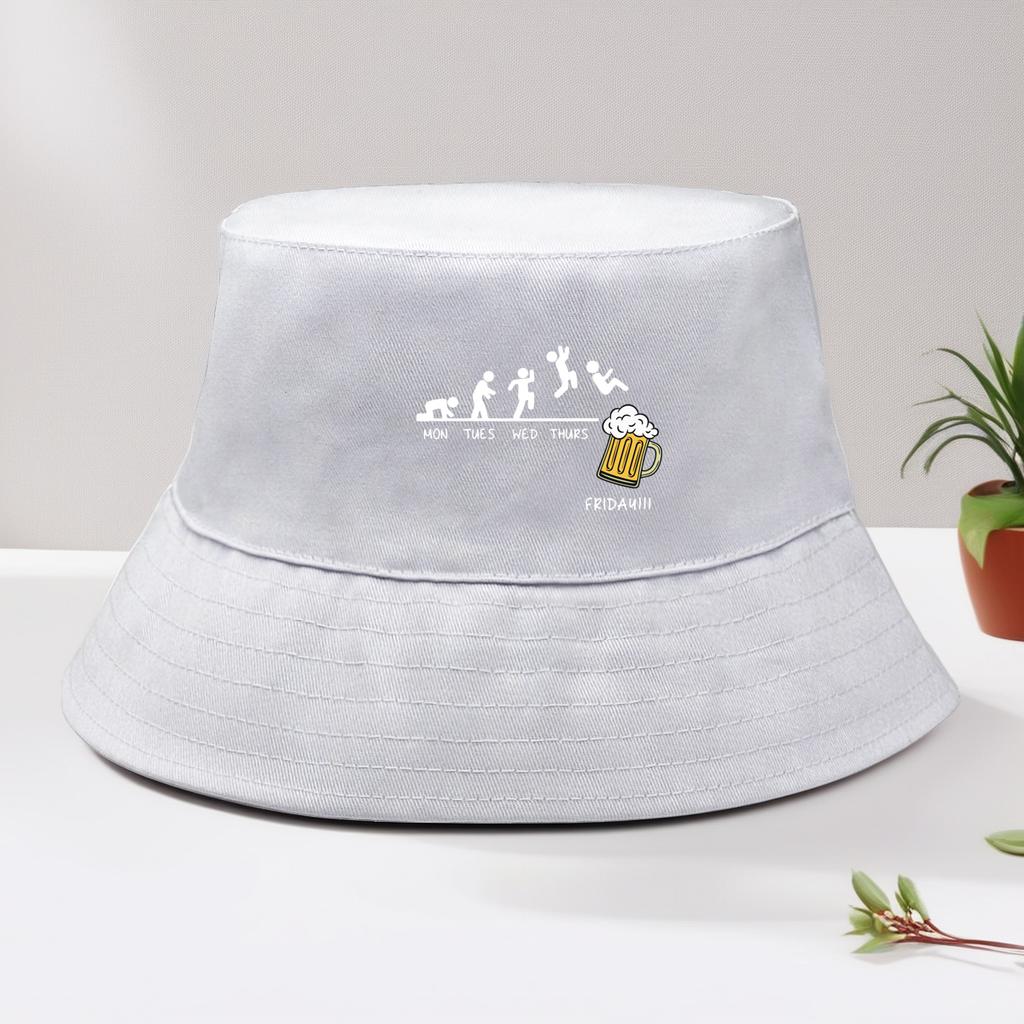 Friday With Beer Bucket Hat Solid Color Sun Hat Soft Summer Autumn Hat Foldable Bucket Hats Perfect For Hiking Beach Hat