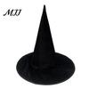 Cappello da Mago per Performance Teatrale, Strega di Velluto per Costume di Halloween, Cappello a Punta con Ampio Esempio per Costume Dark Fantasy, Copricapo da Festival, Adulto