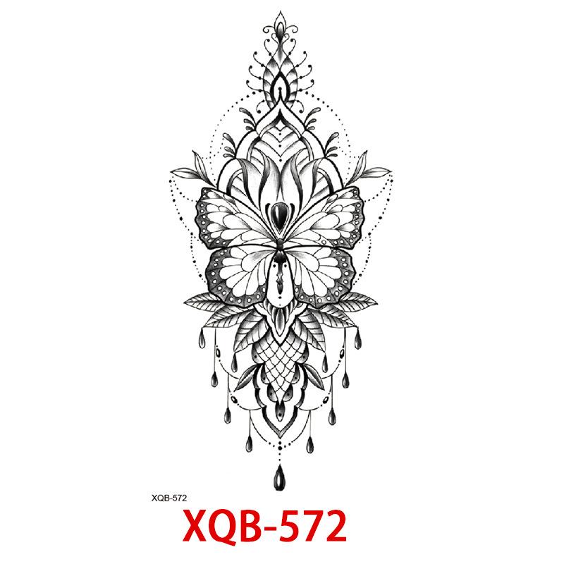 Small Full Arm Tattoo Sticker, Flower Letters, Plain Flower Tattoo Sticker Tattoo