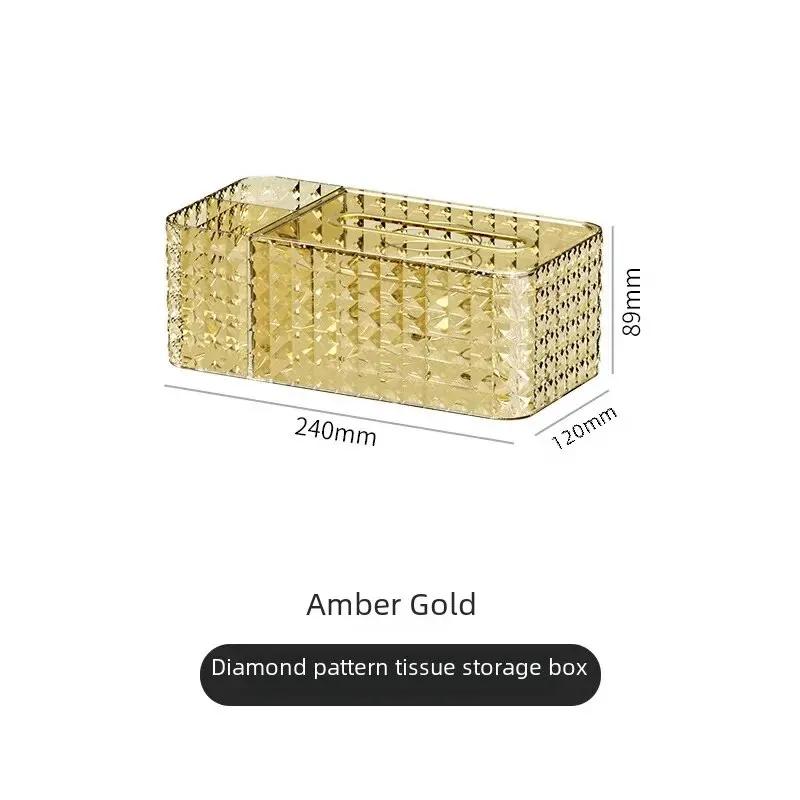 Luxury Tissue Box Paper Towel Holder Bathroom Napkin Toilet Paper Dispenser Desktop Plastic Storage Box Home Decor Ornaments
