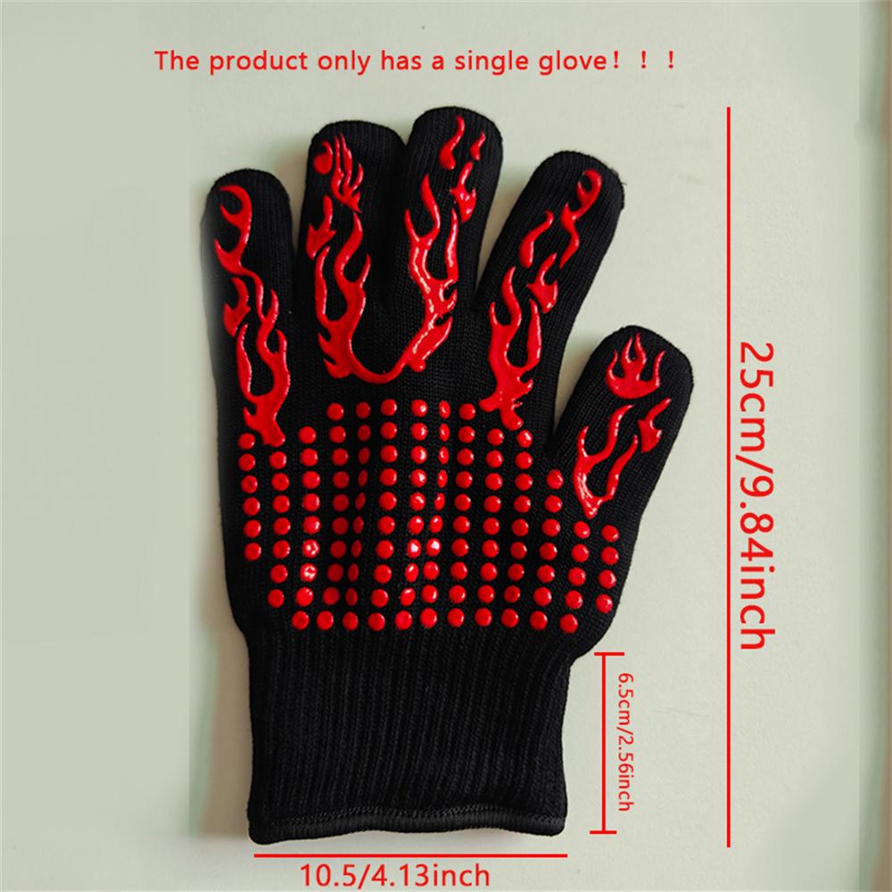 1pc Universal Insulation Fireproof Gloves Anti-Slip Heat-Resistant Barbecue Oven Gloves Fireproof Kitchen Cooking Gloves
