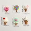 12PCS Resin Colorful Mini Cartoon Rabbit Cherry Cone Ice Cream Lollipop Popsicle Scrapbook Flatback 3D Foods Figurines DIY Bow Decor Accessories