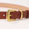 Korean-Style Womens Belt: Casual & Simple, High-End Pin Buckle, Perfect for Students & Jeans.