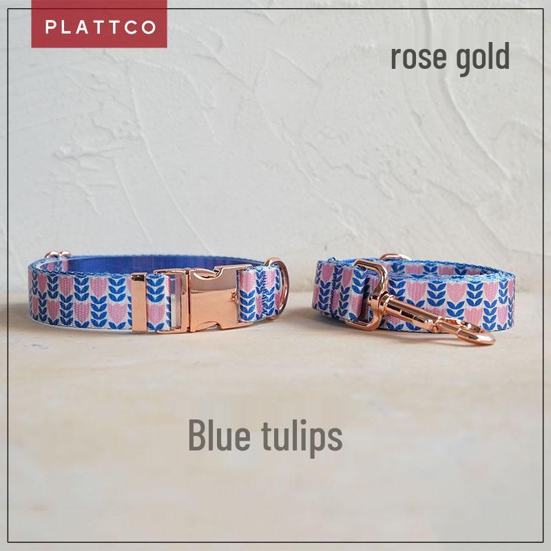 PLATTCO Soft & Comfortable Dog Collar & Leash Set with Metal Buckle PDC353 Extra Large